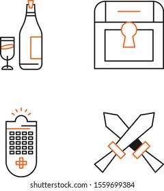 Set Of Universal 4 Icons for your project
