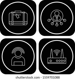 Set Of Universal 4 Icons for your project
