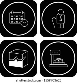 Set Of Universal 4 Icons for your project
