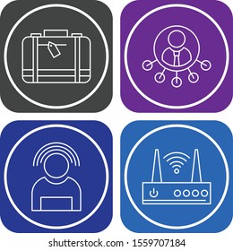 Set Of Universal 4 Icons for your project
