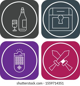Set Of Universal 4 Icons for your project
