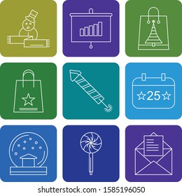  Set Of Universal 9 Icons for your project
