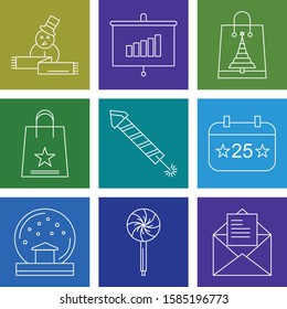  Set Of Universal 9 Icons for your project
