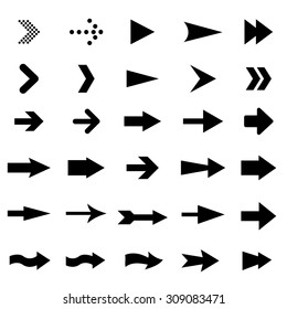 set of universal arrows Vector illustration