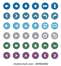 set of universal arrows Vector illustration