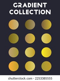 Set of universal color gradients for design. Vector illustration