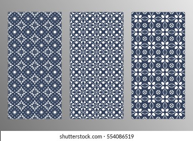 Set universal different vector seamless patterns (tiling). Endless texture can be used for wallpaper, pattern fills, web page background, surface textures. Modern design ornament