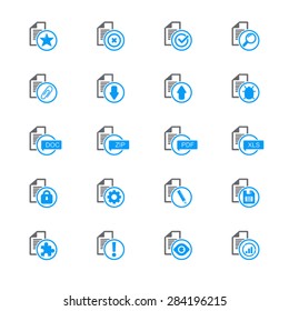 Set of universal file icons