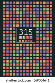 Set of universal flat icon set. colorful signs for general use in web and mobile