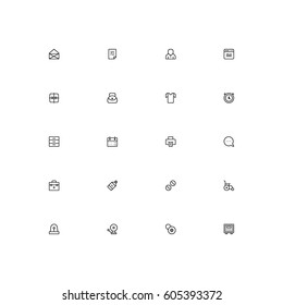 Set of universal flat line icons. Pixel perfect vector icon set for websites and infographics