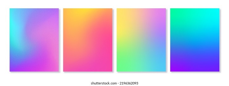 Set of universal gradient backgrounds with a grainy texture. For brochures, booklets, banners, flyers, business cards and other projects. You can use a grainy texture for each of the backgrounds.