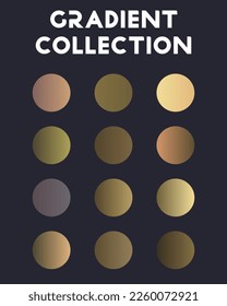 A set of universal gradients. Color combinations. Vector illustration