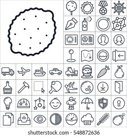 Set of Universal Icons. Contains such Icons as Pen, Baby Toys, Vehicles, Tools, Cosmonaut, Sports, Fruits, Vegetables and more. Editable Vector. Pixel Perfect.
