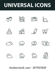 Set of universal icons. general use for web and mobile