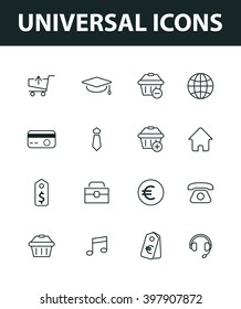 Set of universal icons. general use for web and mobile