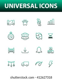 Set of universal icons. general use for web and mobile
