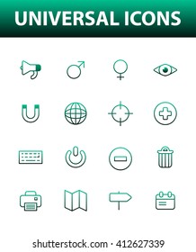 Set of universal icons. general use for web and mobile
