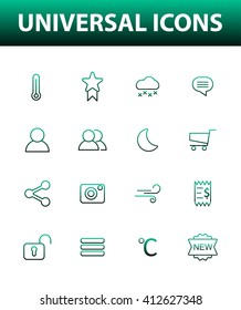 Set of universal icons. general use for web and mobile
