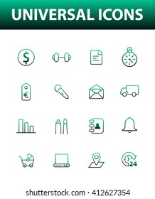 Set of universal icons. general use for web and mobile
