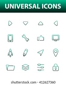 Set of universal icons. general use for web and mobile
