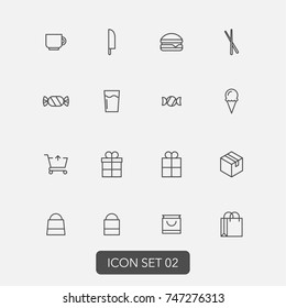 Set of universal icons for web and mobile application