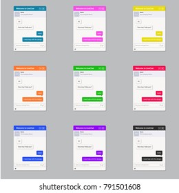 The set of universal live chat windows