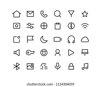 Set Universal Low Details Icons Mobile Stock Vector (Royalty Free ...