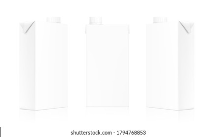 Set of universal mockup of a blank white box with a screw cap. Vector illustration isolated on white background, ready and simple to use for your design. EPS10.	