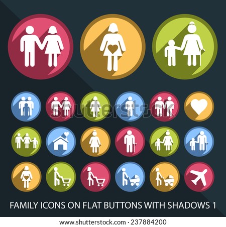 Download Set Universal Standard Family Icons On Stock Vector (Royalty Free) 237884200 - Shutterstock