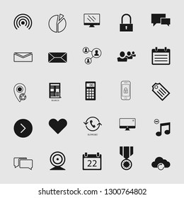 Set of universal and standard social media and network icons.