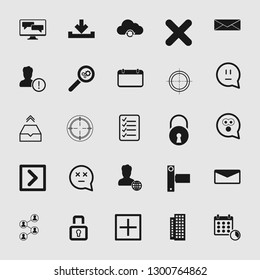 Set of universal and standard social media and network icons.