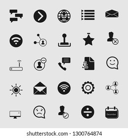 Set of universal and standard social media and network icons.