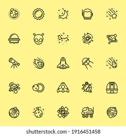 Set of Universe Infographics - Solar system, Planets comparison, Sun and Moon Facts, Space Junk made by man, Big Bang Theory, Galaxies Classification, Milky Way Rocket etc.
