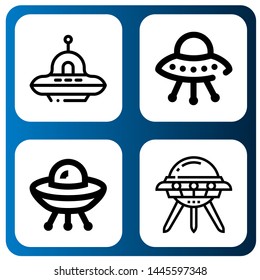 Set of unknown icons such as Ufo , unknown