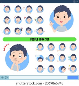 A set of unpaid avatar man with expresses various emotions In icon format.It's vector art so easy to edit.