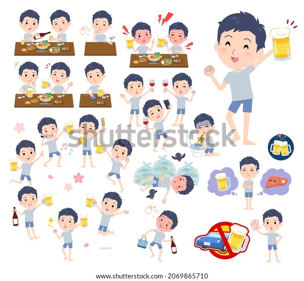 A set of unpaid avatar man related to\
alcohol.It\'s vector art so easy to\
edit.