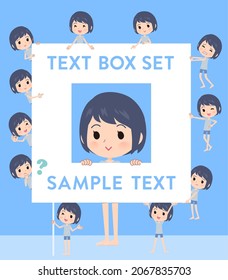 A set of unpaid avatar women with a message board.Since each is divided, you can move it freely.It's vector art so easy to edit.