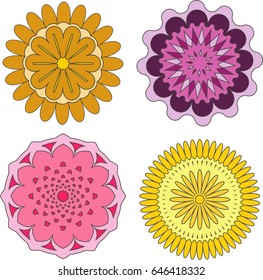 Set of unusual flowers