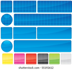 Set of unusual multicolored buttons, part 11, vector illustration