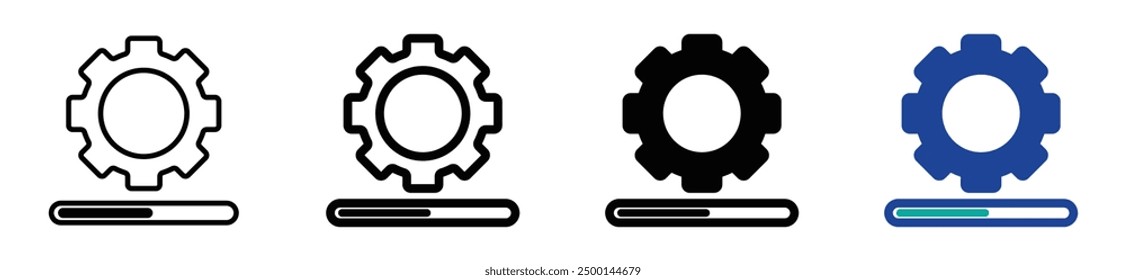 set of update system icon vector. stock. illustration. 