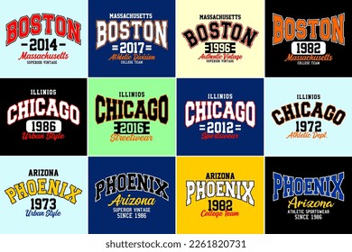 Chicago typography graphic design t shirts Vector Image