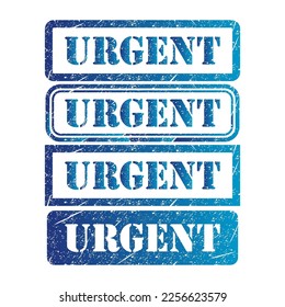 Set of Urgent stamp symbol, label sticker sign button, text banner vector illustration .