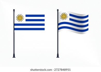 Uruguay-Flaggen einzeln für die Feier zum Unabhängigkeitstag