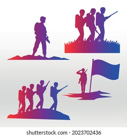 conjunto de silueta de los ee.uu. abstracto, aislado de línea o logotipo aislado símbolo de signo vector, contorno y estilo de trazo Colección de ilustración vectorial de estilo de color de alta calidad,