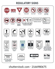 Conjunto de señales de ruta regulatorias de Estados Unidos