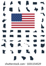 set of US states maps