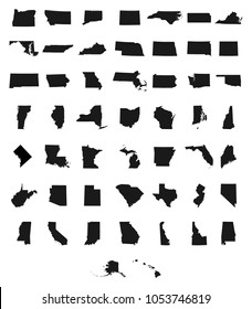 set of US states maps