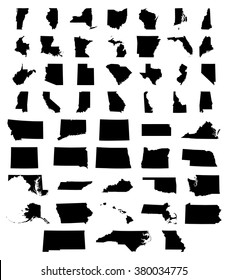 set of US states maps