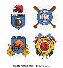 Set of USA emblem