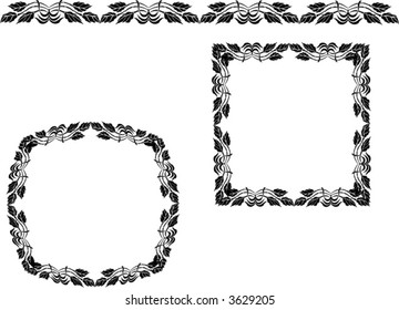 set of useful borders, backgrounds corners and frames.  vector graphics illustration